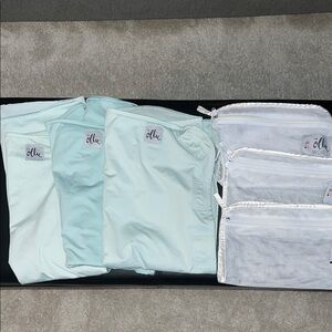 Ollie Swaddle Set in Light Blue and Teal